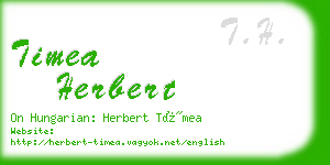 timea herbert business card